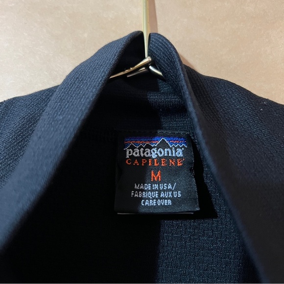 Vintage Patagonia Capilene Quarter Zip Neck Pullover BaseLayer Black Size M - Picture 3 of 9